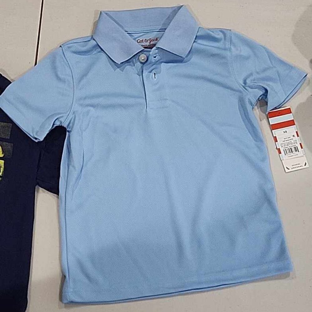 Boys' short sleeve performance uniform polo shirt